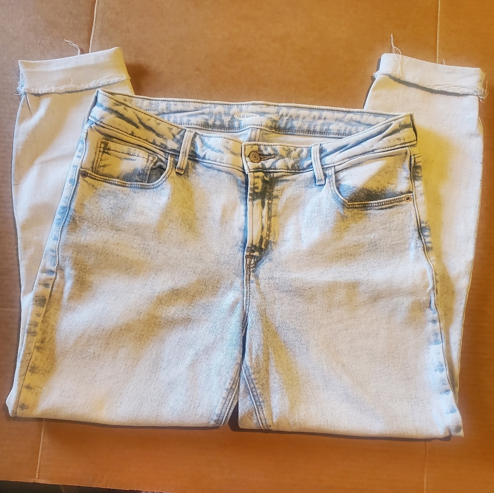 Old Navy Rockstar - Light Blue Women's Jeans - Super Skinny - Ankle -sz 12